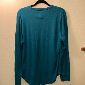 Hollister Long sleeve Mens Aqua Shirt Size large